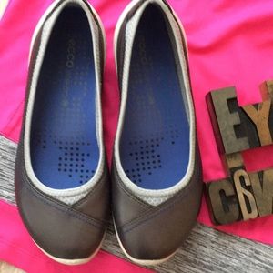 ECCO ‘Biom’ Natural Motion Leather Ballet Flats